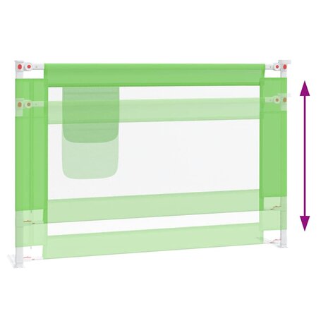 Bedhekje peuter 100x25 cm stof groen 6