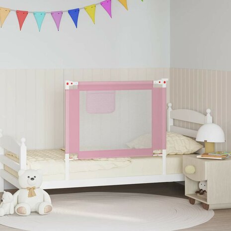 Bedhekje peuter 90x25 cm stof roze 1