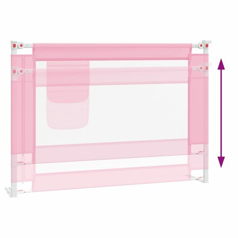 Bedhekje peuter 90x25 cm stof roze 6