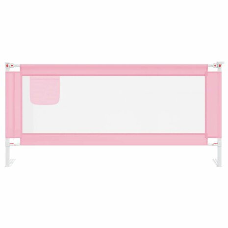 Bedhekje peuter 200x25 cm stof roze 3