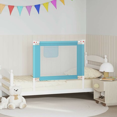 Bedhekje peuter 90x25 cm stof blauw 1