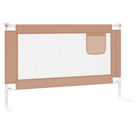 Bedhekje peuter 120x25 cm stof taupe 5