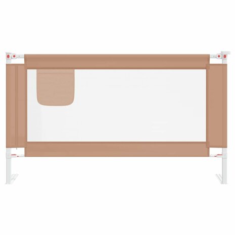 Bedhekje peuter 140x25 cm stof taupe 3