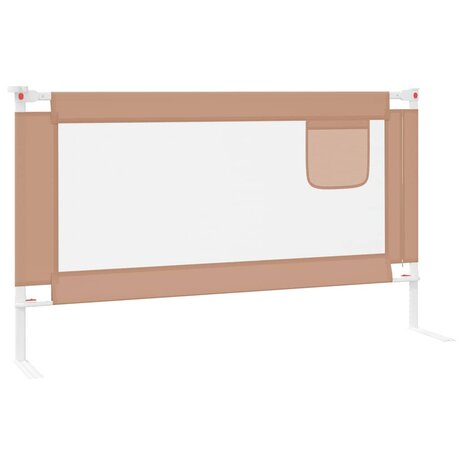 Bedhekje peuter 140x25 cm stof taupe 5