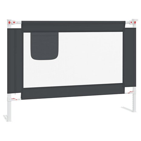 Bedhekje peuter 90x25 cm stof donkergrijs 2