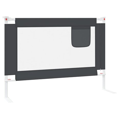 Bedhekje peuter 90x25 cm stof donkergrijs 5