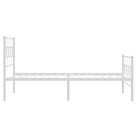 Bedframe met hoofd- en voeteneinde metaal wit 107x203 cm 6