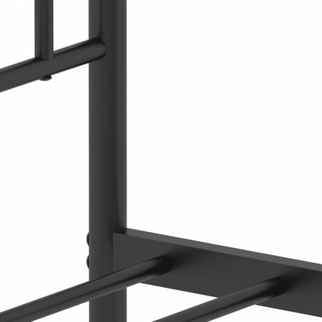 Bedframe met hoofdbord metaal zwart 75x190 cm 9