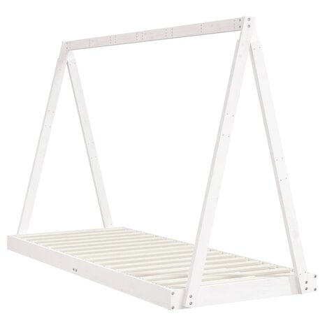 Kinderbedframe 80x200 cm massief grenenhout wit 6