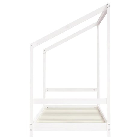 Kinderbedframe 90x190 cm massief grenenhout wit 5