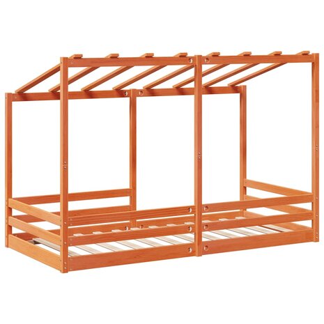 Kinderbed met bedhuis 80x200 cm massief grenenhout wasbruin 6