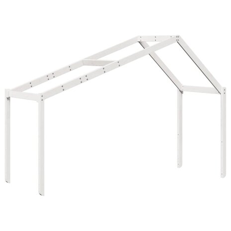 Hoogslaper met dak massief grenenhout wit 80x200 cm 6