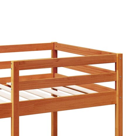 Hoogslaper zonder matras massief grenenhout wasbruin 80x200 cm 8
