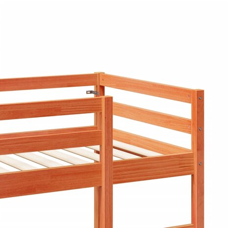 Hoogslaper zonder matras massief grenenhout wasbruin 80x200 cm 8