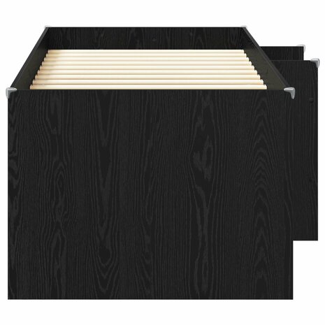 Kinder Hoogslaper Zwart eiken 80 x 200 cm Bewerkt hout 5