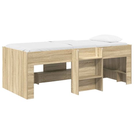 Kinder Hoogslaper Sonoma Eiken 80 x 200 cm Bewerkt hout 2
