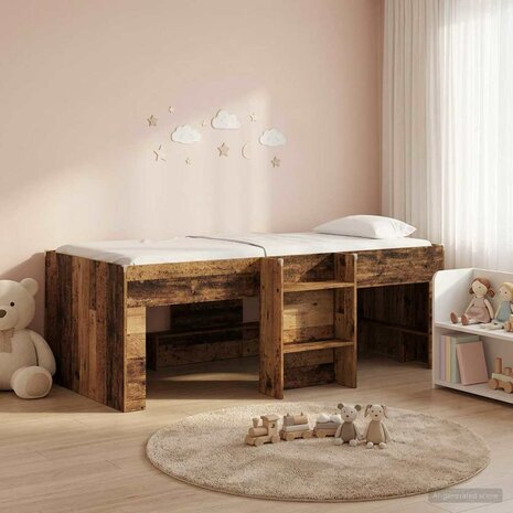 Kinder Hoogslaper Oud hout 80 x 200 cm Bewerkt hout 3