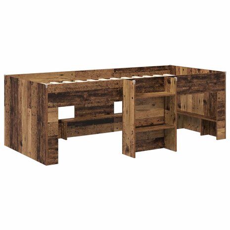 Kinder Hoogslaper Oud hout 90 x 200 cm Bewerkt hout 4