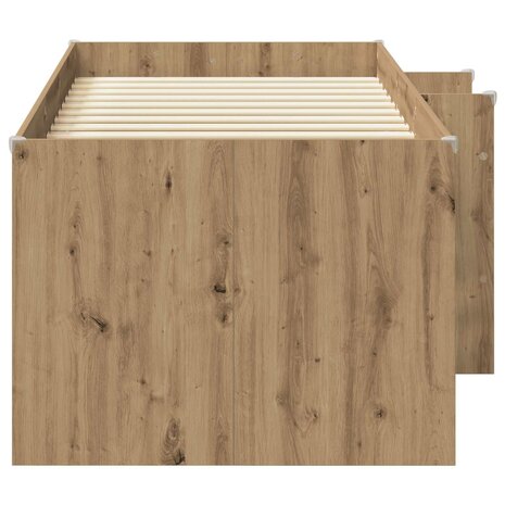 Kinder Hoogslaper Artisanaal eiken 90 x 200 cm Bewerkt hout 5