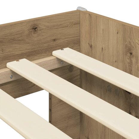 Kinder Hoogslaper Artisanaal eiken 90 x 200 cm Bewerkt hout 7