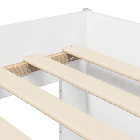 Kinder Hoogslaper Wit 98.5 x 200 cm Bewerkt hout 7