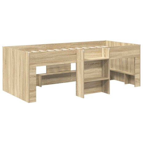 Kinder Hoogslaper Sonoma Eiken 98.5 x 200 cm Bewerkt hout 4