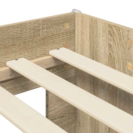 Kinder Hoogslaper Sonoma Eiken 98.5 x 200 cm Bewerkt hout 7