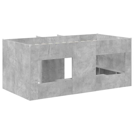 Kinder Hoogslaper Betongrijs 80 x 160 cm Bewerkt hout 6