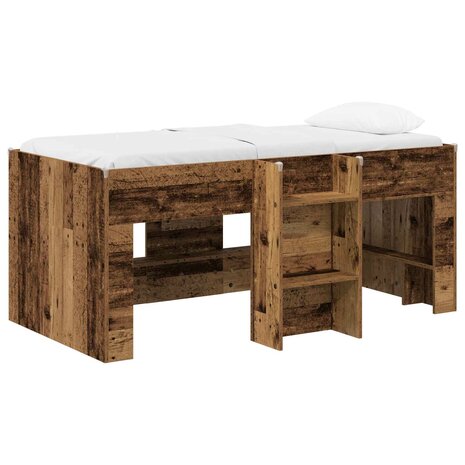 Kinder Hoogslaper Oud hout 80 x 160 cm Bewerkt hout 2