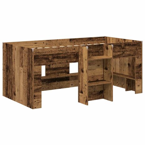 Kinder Hoogslaper Oud hout 80 x 160 cm Bewerkt hout 4