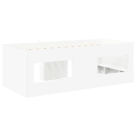 Kinder Hoogslaper Wit 90 x 190 cm Bewerkt hout 6
