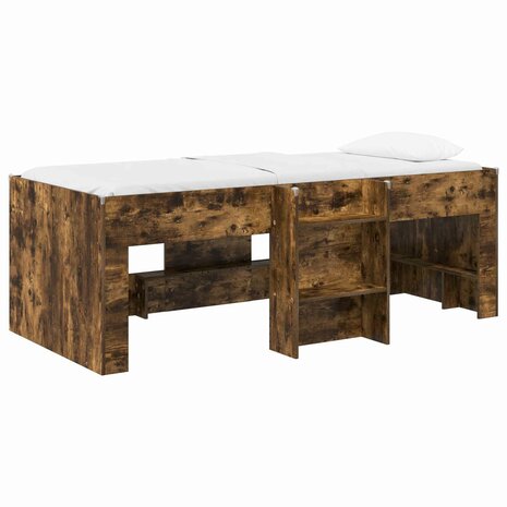 Kinder Hoogslaper Gerookt eiken 90 x 190 cm Bewerkt hout 2