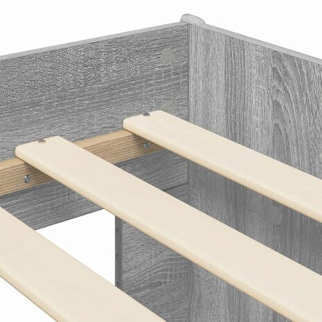 Kinder Hoogslaper Grijs Sonoma 75 x 190 cm Bewerkt hout 7