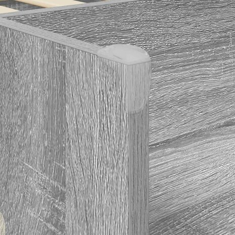 Kinder Hoogslaper Grijs Sonoma 75 x 190 cm Bewerkt hout 8
