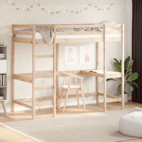 Hoogslaper mer bureau massief grenenhout 100x200 cm 1