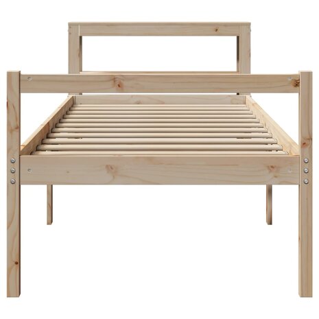 Seniorenbed met hoofdbord massief grenenhout 90x190 cm 4