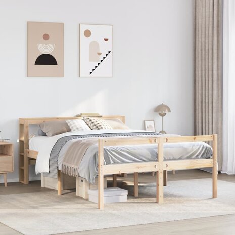 Seniorenbed met hoofdbord massief grenenhout 140x190 cm 1
