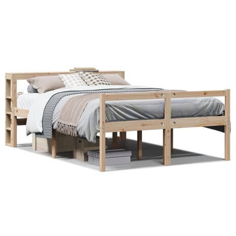 Seniorenbed met hoofdbord massief grenenhout 140x190 cm 2