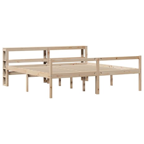 Seniorenbed met hoofdbord massief grenenhout 200x200 cm 3