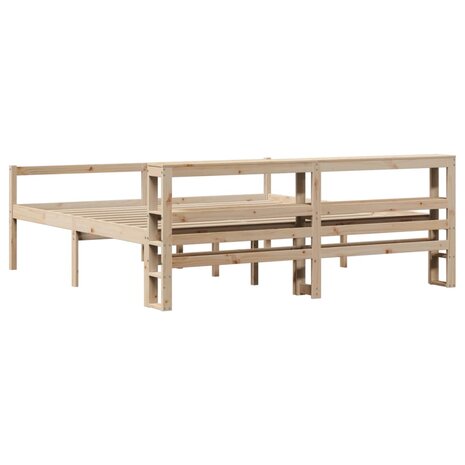 Seniorenbed met hoofdbord massief grenenhout 200x200 cm 6