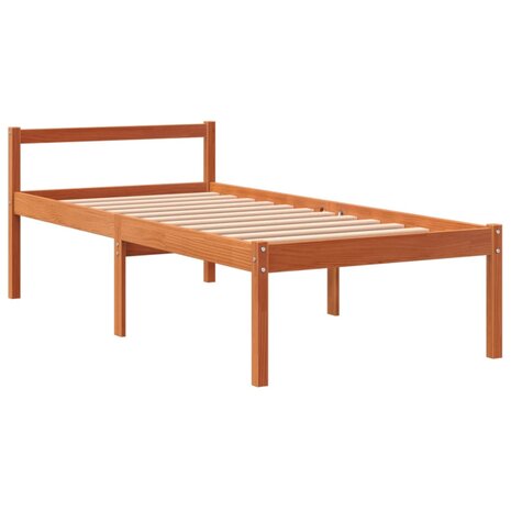 Seniorenbed massief grenenhout wasbruin 90x190 cm 3