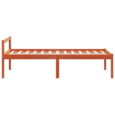 Seniorenbed massief grenenhout wasbruin 90x190 cm 5