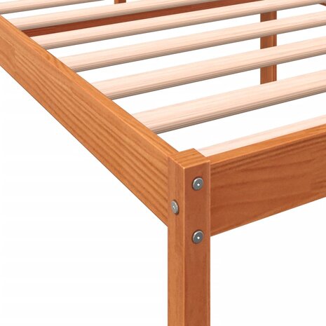 Seniorenbed massief grenenhout wasbruin 90x190 cm 7