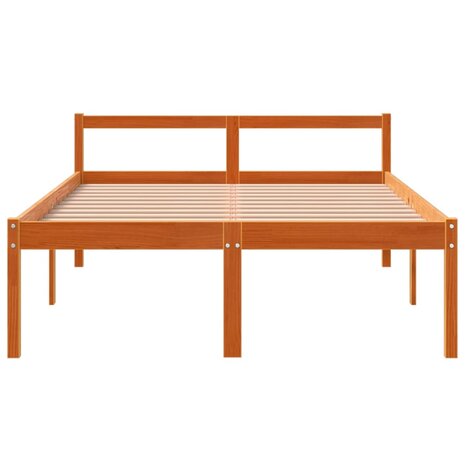 Seniorenbed massief grenenhout wasbruin 120x190 cm 4