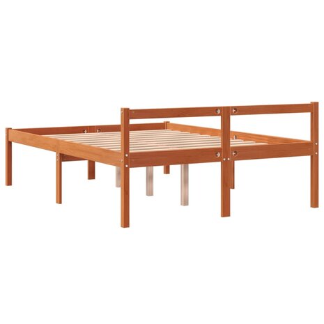 Seniorenbed massief grenenhout wasbruin 120x190 cm 6