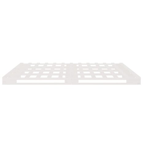 Palletbed massief hout wit 180x200 cm 6