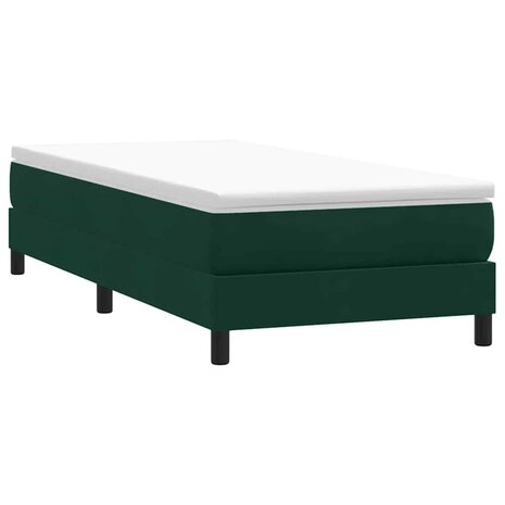 Boxspring zonder matras fluweel donkergroen 80x210 cm 1