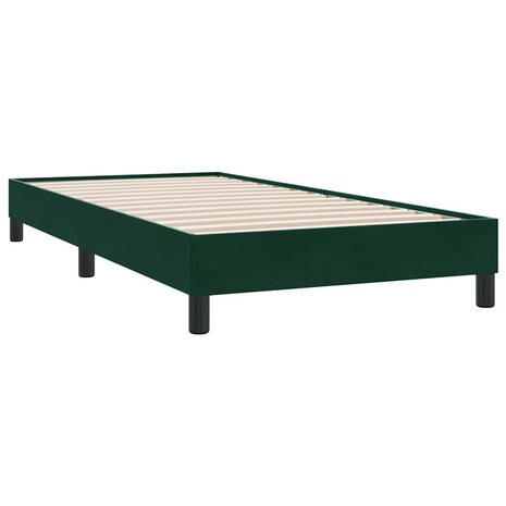 Boxspring zonder matras fluweel donkergroen 80x210 cm 3