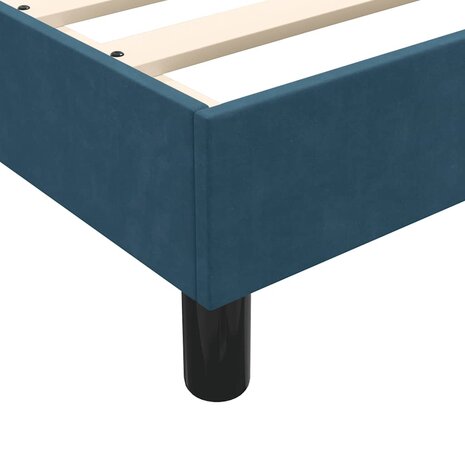 Boxspring zonder matras fluweel donkerblauw 90x210 cm 8
