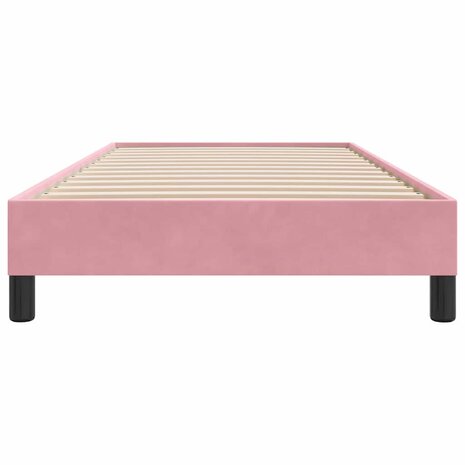 Boxspring zonder matras fluweel roze 90x210 cm 5
